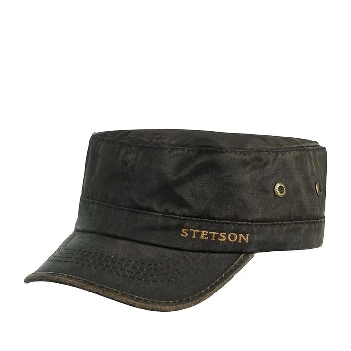 Stetson Army Cap Cotton Mix Brown Brass 3 Stetson Army Cap Cotton Mix Brown Brass