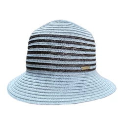 Seeberger Cloche Stro Stripe Light Blue Anthracite