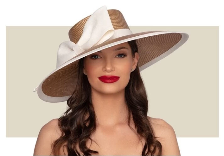 Whiteley Occasion Hat Wide Brim Parasisal Charlotte Vanilla And White 6 Whiteley Occasion Hat Wide Brim Parasisal Charlotte Vanilla And White - Afbeelding 4