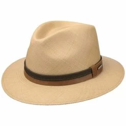 Stetson Traveller Panama Straw Stone Denim