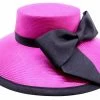 Whiteley Occasion Hat Wide Brim Parasisal Charlotte Cyclamen And Black