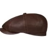 Stetson Hatteras Newsboy Cap Lamb Nappa Brown
