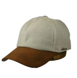 Wigens Baseball Cap Linnen Met Suede Look Stone