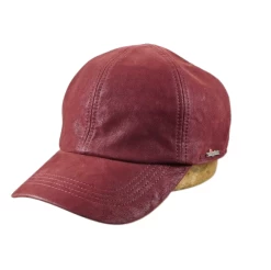 Wigens Baseball Cap Vegan Leather Bordeaux