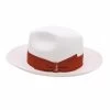 Borsalino Panama Classic Fino Wide Brim White And Orange -Hoeden Winkel 1975045368