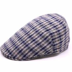 Portaluri Ivy Pet Crossover Katoen En Linnen Mix Ruit Blauw Grijs Beige