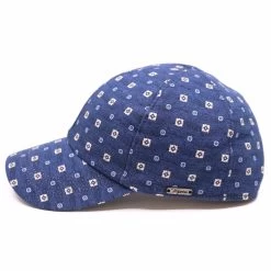 Wigens Baseball Classic Cap Katoen Linnen Mix Marine Azul