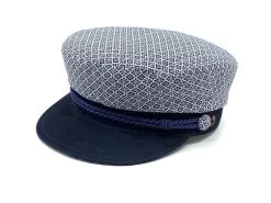 Alfonso D Este Schipperspet Stewart Cottonmix Suede Floreale Denim Navy