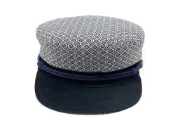 Alfonso D Este Schipperspet Stewart Cottonmix Suede Floreale Denim Navy -Hoeden Winkel 1977090882