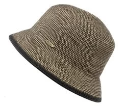 Bronte Cloche Zomerhoed Dayla Cellulose Camel Black Melee