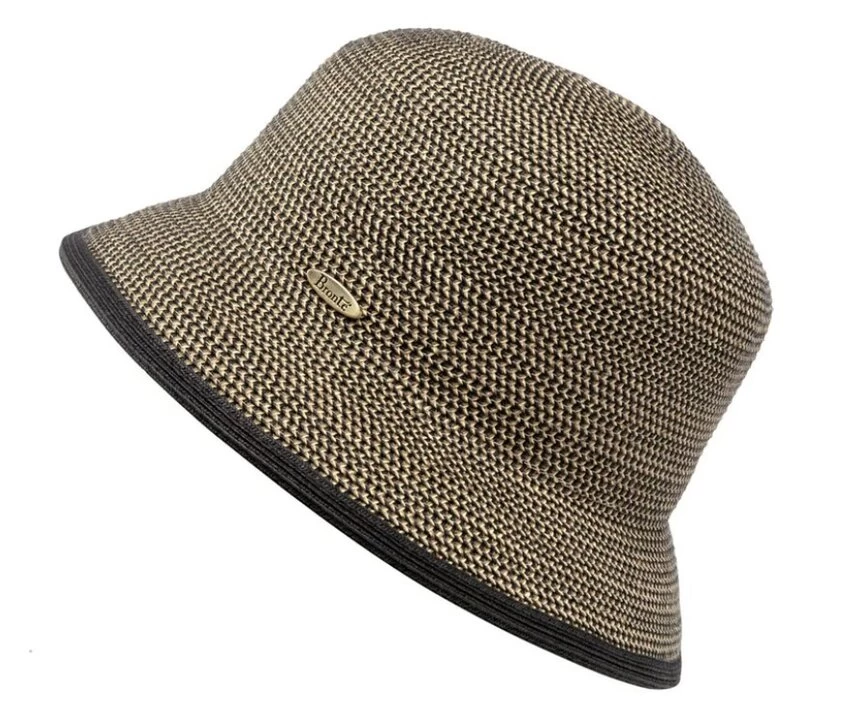 Bronte Cloche Zomerhoed Dayla Cellulose Camel Black Melee 3 Bronte Cloche Zomerhoed Dayla Cellulose Camel Black Melee
