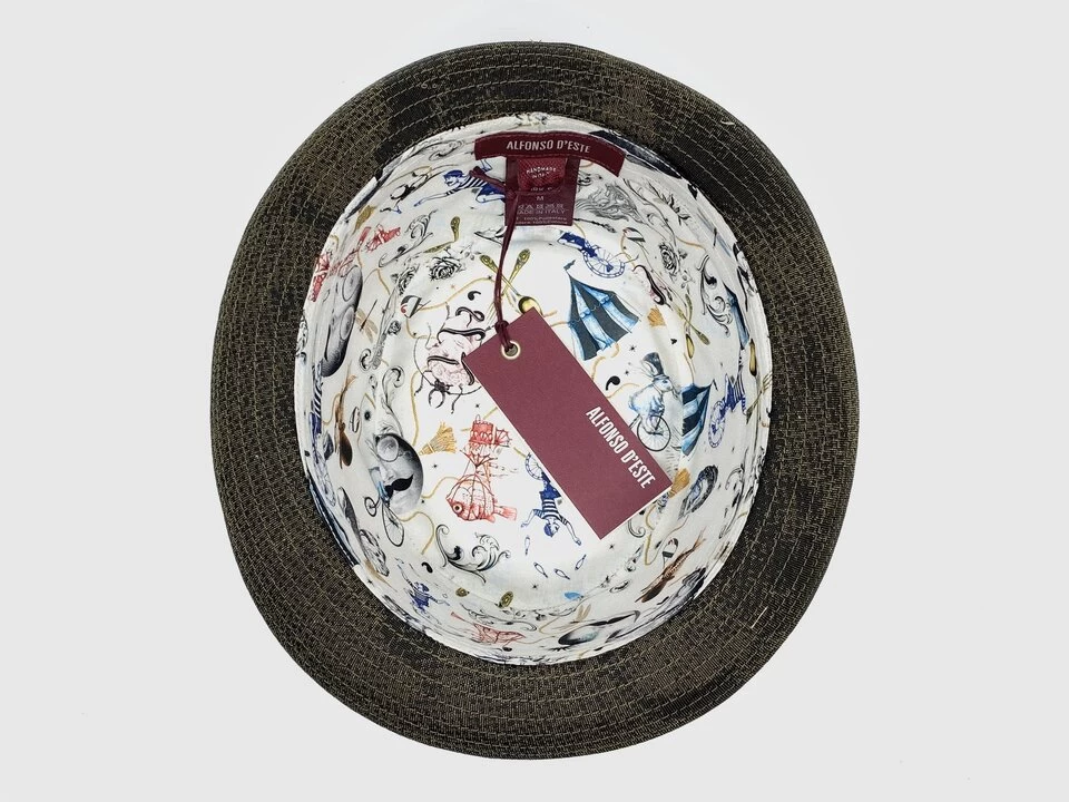 Alfonso D Este Pork Pie Jazz Hoed Po Laser Bloemen Bruin 6 Alfonso D Este Pork Pie Jazz Hoed Po Laser Bloemen Bruin - Afbeelding 4