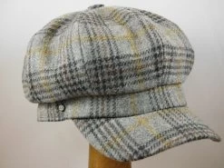 Wigéns Newsgirl Wool Ballonpet Ruit Grijs