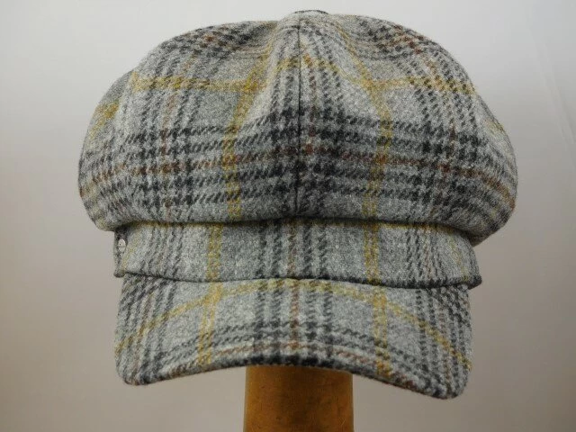 Wigéns Newsgirl Wool Ballonpet Ruit Grijs 4 Wigéns Newsgirl Wool Ballonpet Ruit Grijs - Afbeelding 2