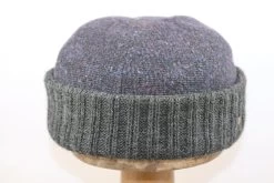 Fiebig Docker Wol Gebreide Rand Grijs Paars Gemeleerd