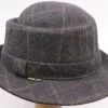 Wegener Trotter Tweed Ruit Grijs -Hoeden Winkel 1623175541