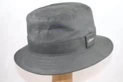Wigens Bucket Classic Waxed Cotton Regenhoed ZWART