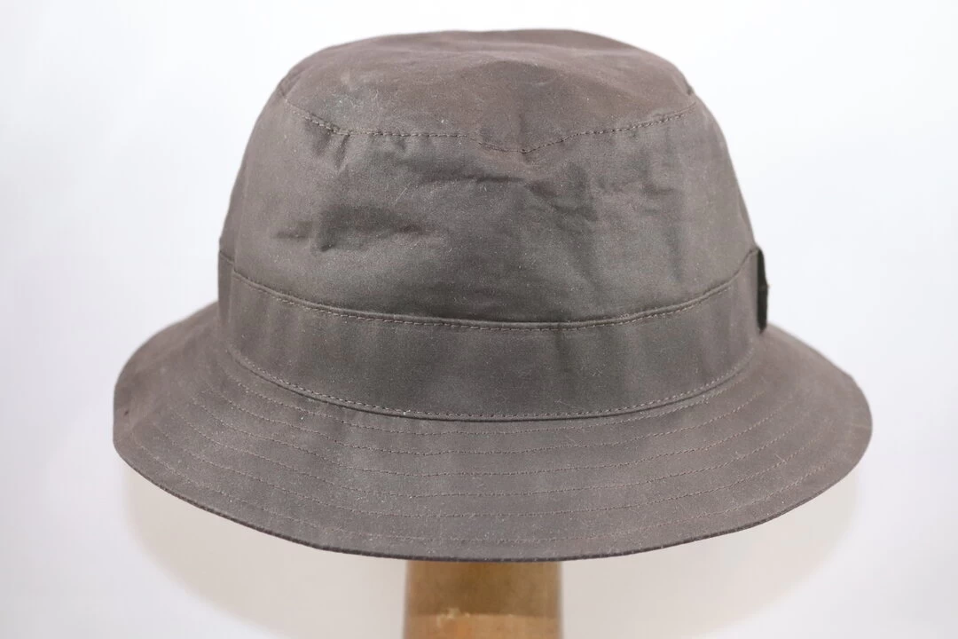 Wigens Bucket Classic Waxed Cotton Regenhoed BRUIN 4 Wigens Bucket Classic Waxed Cotton Regenhoed BRUIN - Afbeelding 2