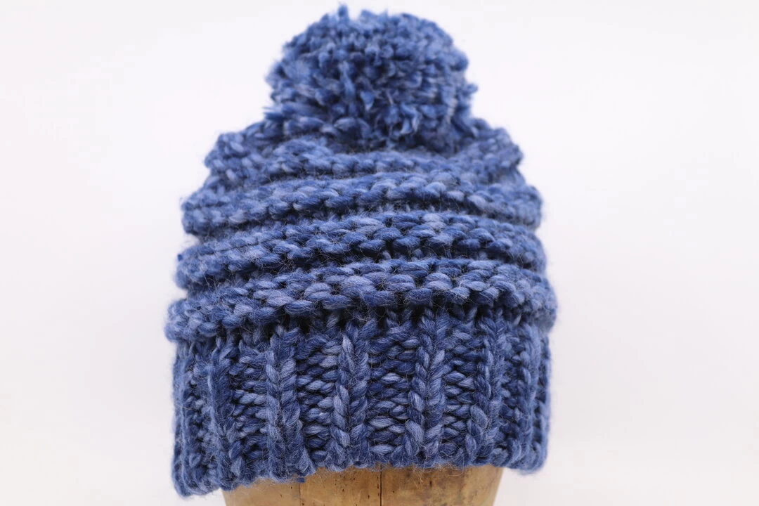 Fiebig Knitted Beanie Muts Met Pompom Blauw 3 Fiebig Knitted Beanie Muts Met Pompom Blauw