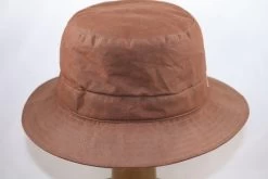 Wigens Bucket Classic Waxed Cotton Regenhoed Maroon -Hoeden Winkel 1784284257