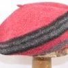 Seeberger Toque Wollen Baret Ruby Red Anthracite -Hoeden Winkel 1794069918
