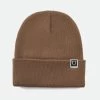Brixton Harbor Beanie Coyote Brown 2 Brixton Harbor Beanie Coyote Brown -Hoeden Winkel 1798826418