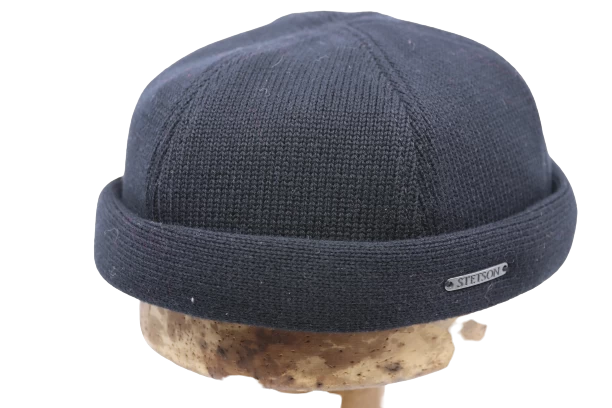 Stetson Docker Cotton Knitted Black 5 Stetson Docker Cotton Knitted Black - Afbeelding 3