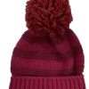 Bedacht Wool Cashmere Beanie Pompom Wine -Hoeden Winkel 1799610939