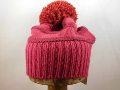 Bedacht Wool Cashmere Beanie Pompom Wine -Hoeden Winkel 1799610945