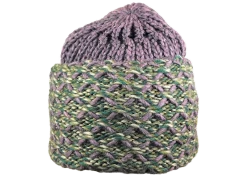 Bedacht Muts Met Honingraat Groen Paars