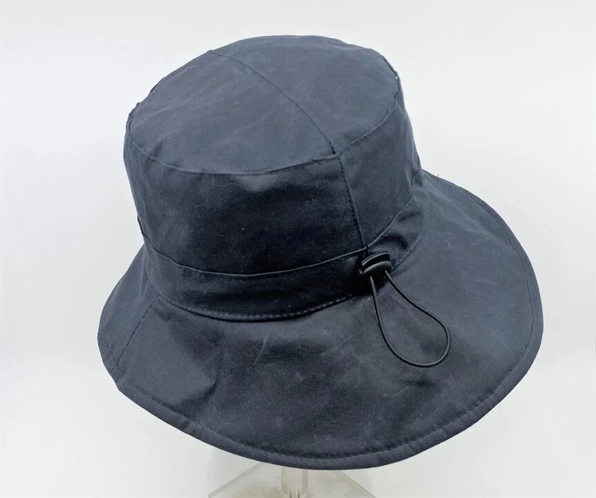 Jos Van Dijck Regenhoed Zuidwester Wax Tweed Marineblauw 5 Jos Van Dijck Regenhoed Zuidwester Wax Tweed Marineblauw - Afbeelding 3