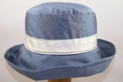 Jos Van Dijck Regenhoed Metallic Rand Blauw -Hoeden Winkel 1810319103