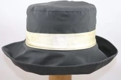 Jos Van Dijck Regenhoed Metallic Rand Zwart -Hoeden Winkel 1810408659