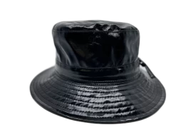 Mida Regenhoed PU Lak Zwart -Hoeden Winkel 1810408932