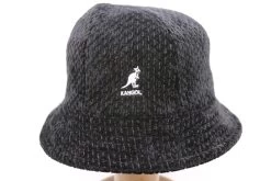 Kangol Bucket Hat Casual Velours Slub Black -Hoeden Winkel 1813634592