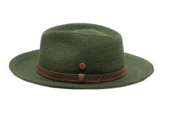 Mayser Fedora Mathis Raffia Bandstro Groen