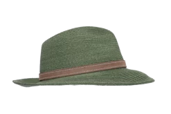 Mayser Fedora Mathis Raffia Bandstro Groen -Hoeden Winkel 1814118966