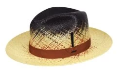Bailey Fedora Warlick Panama Natural Charcoal And Rust