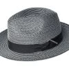 Bailey Fedora Eli Summer Braid Black And Grey -Hoeden Winkel 1815102084