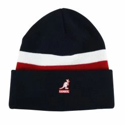 Kangol Beanie Pull On Acrylic Dual Stripe Navy