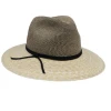 Marzi Paper Straw Braid Fedora Black Ribbon Naturel -Hoeden Winkel 1867030401