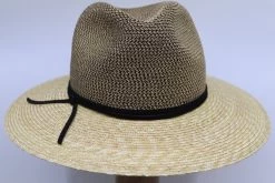 Marzi Paper Straw Braid Fedora Black Ribbon Naturel 9 Marzi Paper Straw Braid Fedora Black Ribbon Naturel -Hoeden Winkel 1867030407