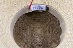 Marzi Paper Straw Braid Fedora Black Ribbon Naturel 10 Marzi Paper Straw Braid Fedora Black Ribbon Naturel -Hoeden Winkel 1867030410