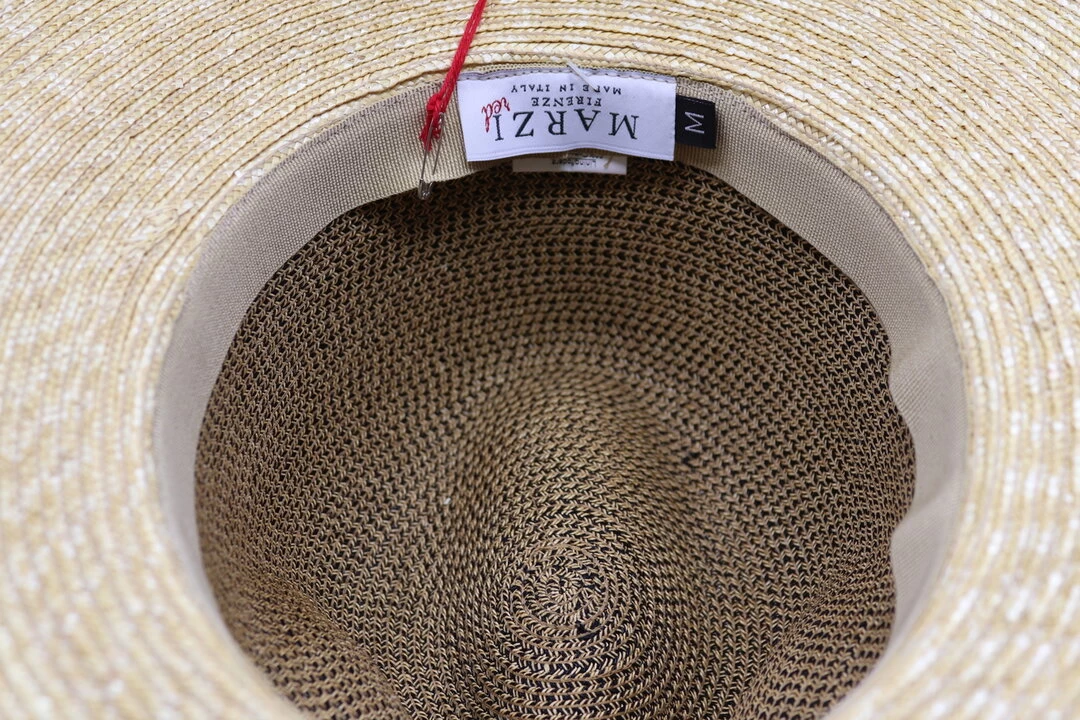 Marzi Paper Straw Braid Fedora Black Ribbon Naturel 6 Marzi Paper Straw Braid Fedora Black Ribbon Naturel - Afbeelding 4