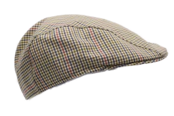 Jos Van Dijck Ivy Pet Six Panel Fresco Lana Ruit Beige