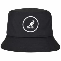 Kangol Bucket Hat Cotton Black White