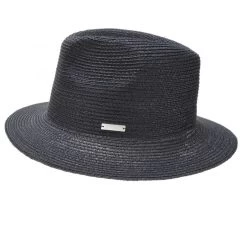 Seeberger Fedora Basic Natuurstro Black 9 Seeberger Fedora Basic Natuurstro Black -Hoeden Winkel 1880553585