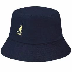 Kangol Bucket Hat Washed Cotton Navy -Hoeden Winkel 1888543797