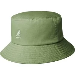 Kangol Bucket Hat Washed Cotton Oil Green