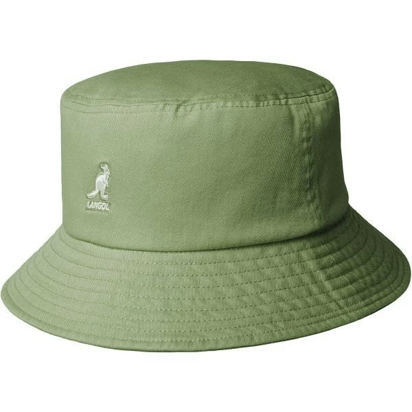 Kangol Bucket Hat Washed Cotton Oil Green 3 Kangol Bucket Hat Washed Cotton Oil Green